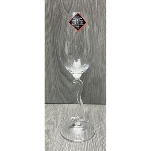 Riedel "2003" Tyrol Crystal Champagne Glass Wavy Stem Lead Crystal Austria